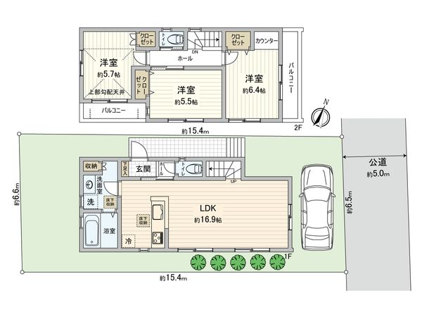 桜台 新築戸建2号棟 間取図(平面図) 桜台 新築戸建2号棟 間取図(平面図)