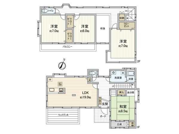 たちばな台2丁目戸建 間取図(平面図) 間取図(平面図)