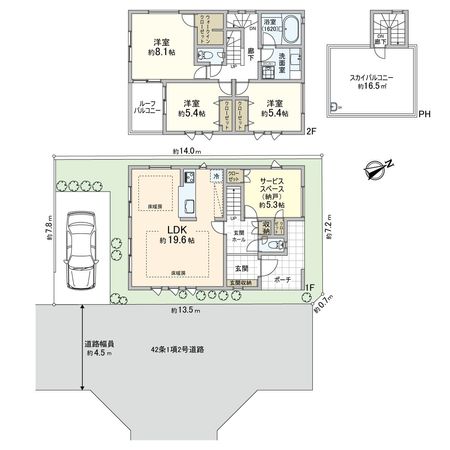 美しが丘西3丁目 戸建 間取図(平面図) 美しが丘西3丁目 戸建 間取図(平面図)