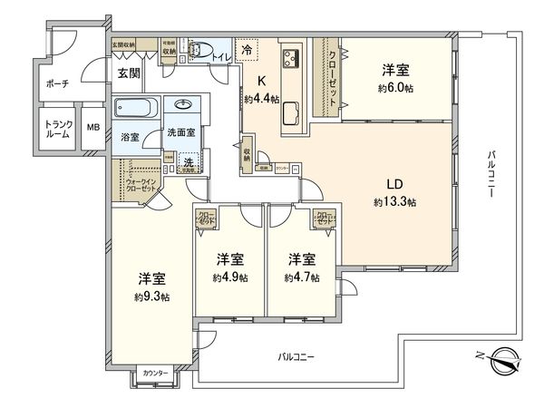 カームステージ青葉台 間取図(平面図) 間取図(平面図)
