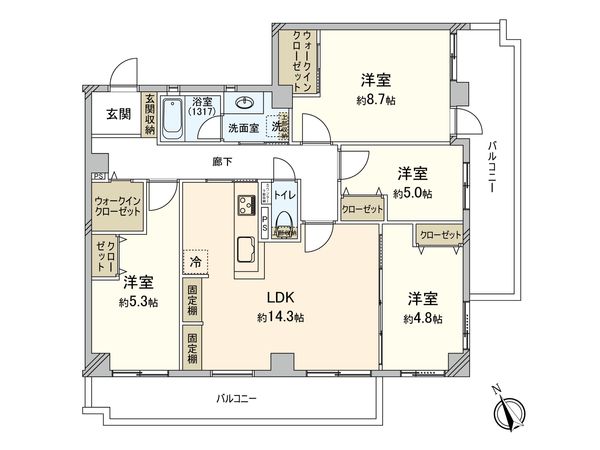 ハイコート青葉台 間取図(平面図) ハイコート青葉台 間取図(平面図)