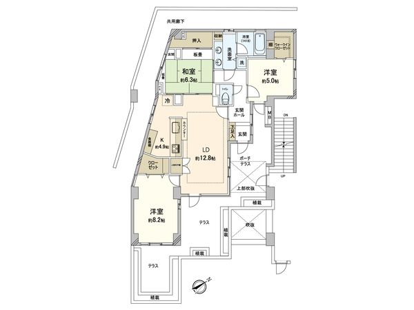 ユニテ藤が丘イーストテラス 間取図(平面図) ユニテ藤が丘イーストテラス 間取図(平面図)
