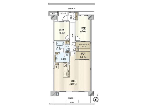 青葉台コートテラスC棟 間取図(平面図) 青葉台コートテラスC棟 間取図(平面図)