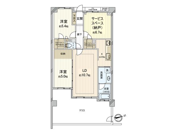 ランドシティ玉川学園ロイヤルテラス 間取図(平面図) ランドシティ玉川学園ロイヤルテラス 間取図(平面図)