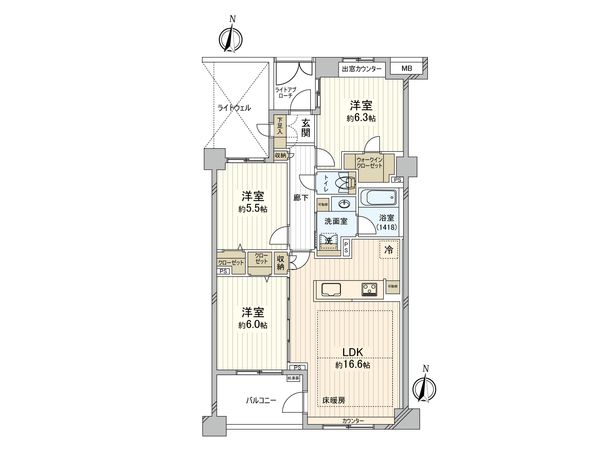 ヒルハイツ藤が丘 壱番館 間取図(平面図) ヒルハイツ藤が丘 壱番館 間取図(平面図)