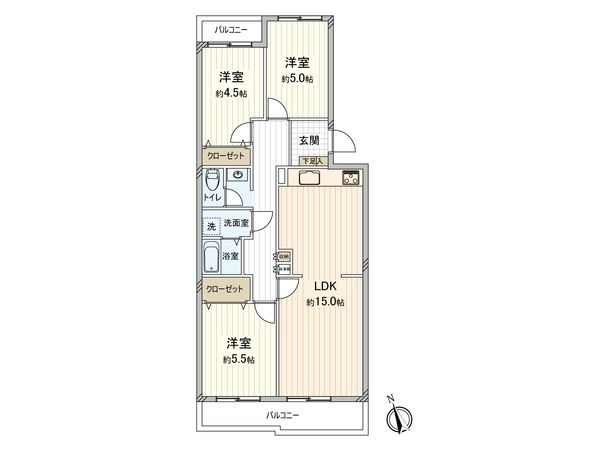 グリーンヒル鴨志田西団地 8号棟 間取図(平面図) グリーンヒル鴨志田西団地 8号棟 間取図(平面図)