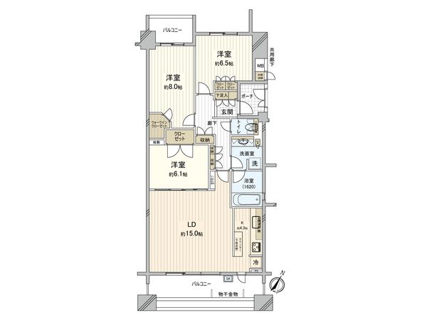 グランディスタ青葉台 G棟 間取図(平面図)