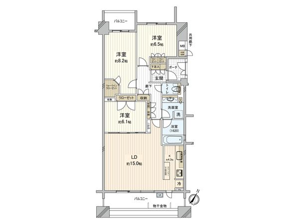 グランディスタ青葉台 G棟 間取図(平面図)