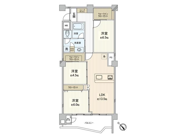 藤が丘マンション 間取図(平面図) 間取図(平面図)