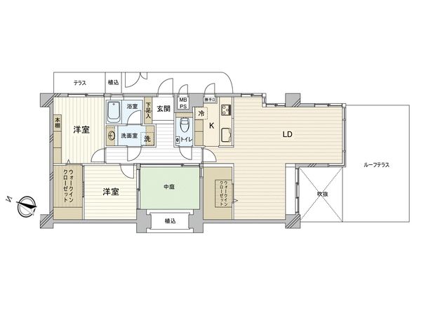 ワコーレ玉川学園 A-3号棟 間取図(平面図) ワコーレ玉川学園 A-3号棟 間取図(平面図)