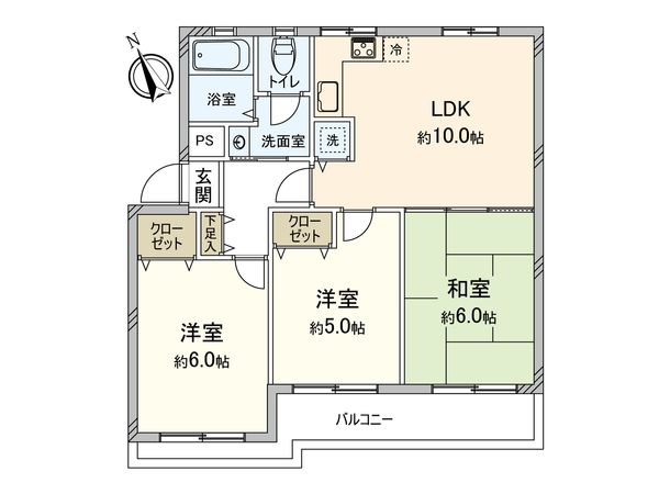 青葉台マンション B棟 間取図(平面図) 間取図(平面図)