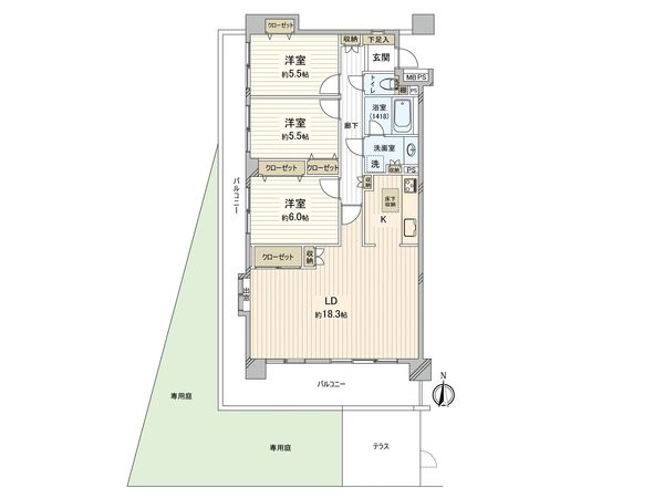 ライオンズガーデン青葉台 間取図(平面図)