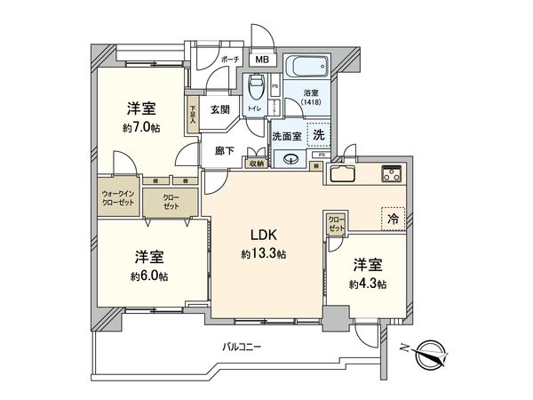 ナイスステージ青葉台ブライティア 間取図(平面図) ナイスステージ青葉台ブライティア 間取図(平面図)
