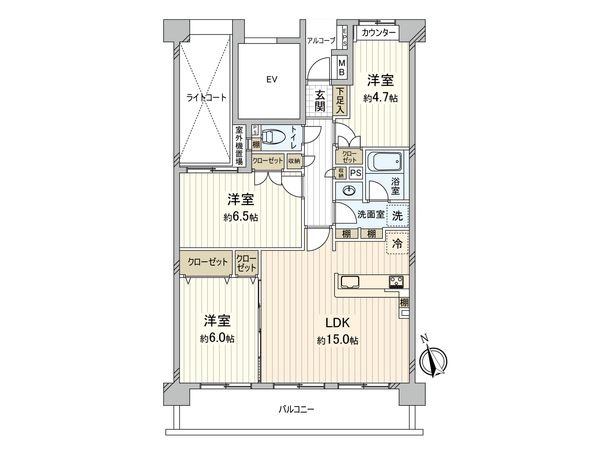 藤和シティホームズ青葉台 間取図(平面図) 間取図(平面図)