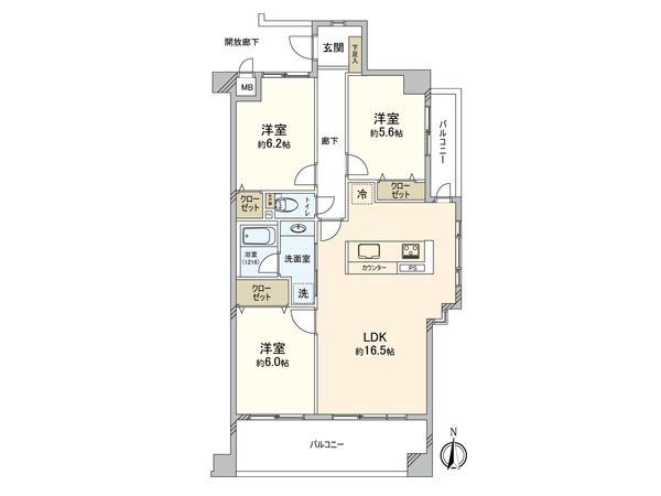 サーパス青葉台 間取図(平面図)