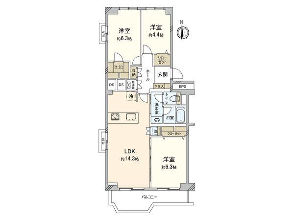 ドルフ青葉台 3号棟 間取図(平面図)