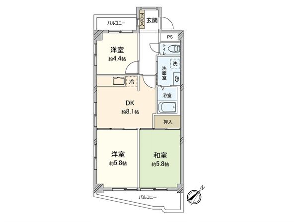 エスペランサ藤が丘 間取図(平面図) 間取図(平面図)