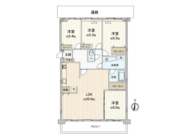 モアクレスト玉川学園 1st-ridge 間取図(平面図) モアクレスト玉川学園 1st-ridge 間取図(平面図)
