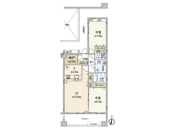 コスモ青葉台シェル・ヴェール2番館 間取図(平面図) コスモ青葉台シェル・ヴェール2番館 間取図(平面図)