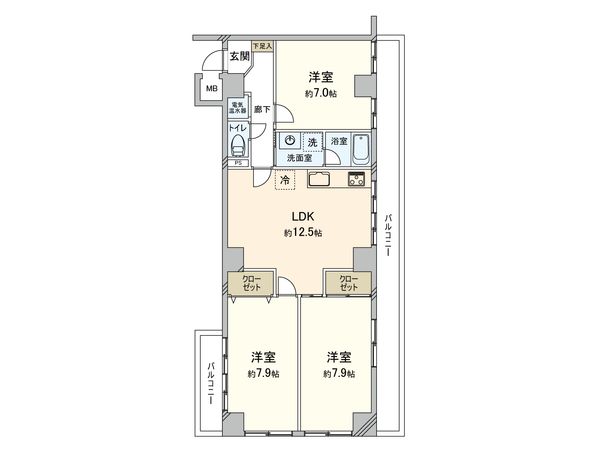 ライオンズマンション藤ヶ丘 間取図(平面図) ライオンズマンション藤ヶ丘 間取図(平面図)