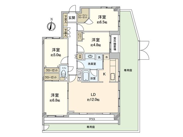 ヒルハイツ藤が丘 弐番館 間取図(平面図) ヒルハイツ藤が丘 弐番館 間取図(平面図)