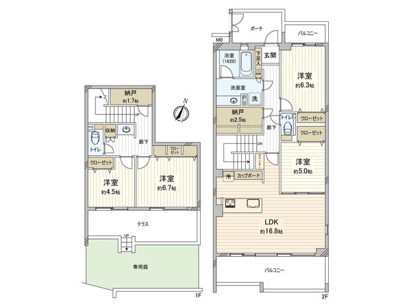 青葉台ガーデンハウス 間取図(平面図) 青葉台ガーデンハウス 間取図(平面図)