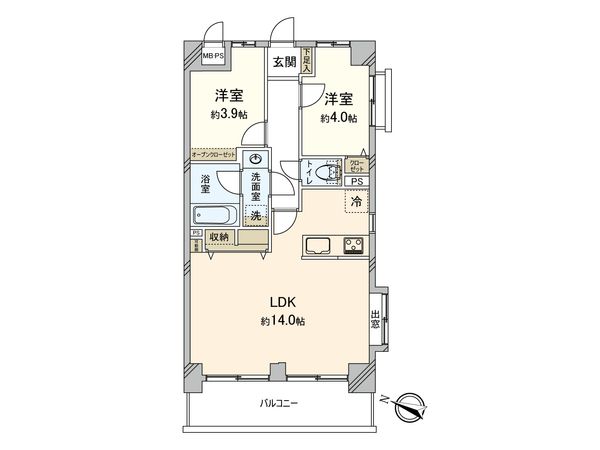 フローレンスパレス藤が丘 間取図(平面図) フローレンスパレス藤が丘 間取図(平面図)