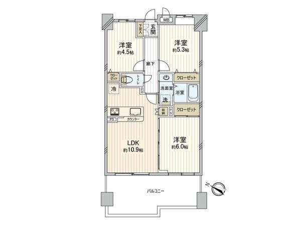 ライオンズガーデン青葉台南 間取図(平面図)