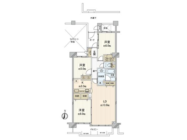 ルイシャトレ新横浜ガーデンスクウェア 間取図(平面図) ルイシャトレ新横浜ガーデンスクウェア 間取図(平面図)