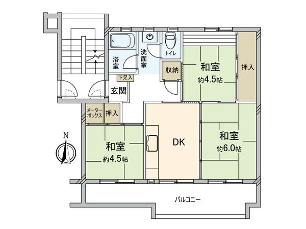 田園青葉台住宅団地 13号棟 間取図(平面図) 田園青葉台住宅団地 13号棟 間取図(平面図)