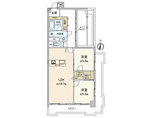 藤が丘ハイツ 間取図(平面図) 間取図(平面図)