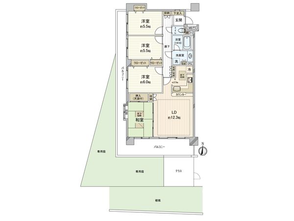 ライオンズガーデン青葉台 間取図(平面図) ライオンズガーデン青葉台 間取図(平面図)