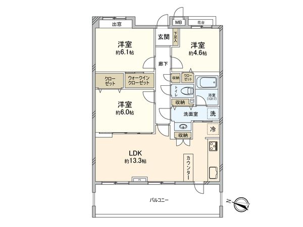 カームステージ青葉台 間取図(平面図) 間取図(平面図)