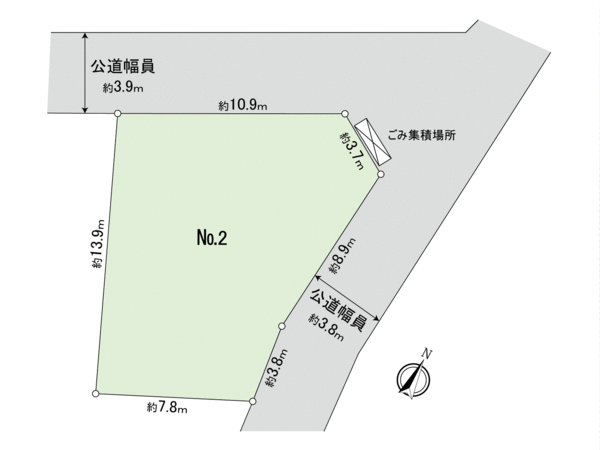 港北区篠原西町(土地)2区画 地形図