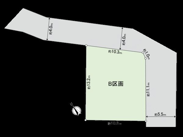 港北区篠原北1丁目(土地)B区画 地形図
