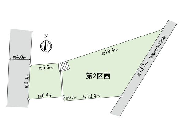港北区篠原東2丁目(土地)2区画 区画図 港北区篠原東2丁目(土地)2区画 区画図