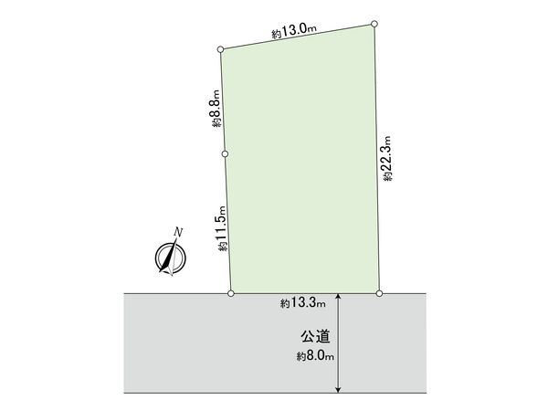 港北区富士塚2丁目(土地) 区画図 港北区富士塚2丁目(土地) 区画図