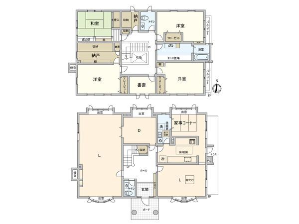 港北区仲手原2丁目(戸建) 間取図(平面図) 間取図(平面図)