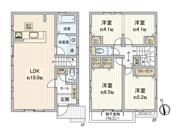 鶴見区東寺尾4丁目(新築戸建) 間取図(平面図)