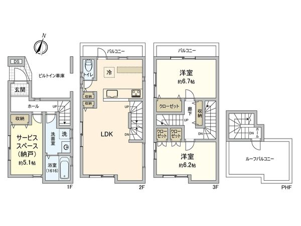 港北区篠原東1丁目(新築戸建) 間取図(平面図)