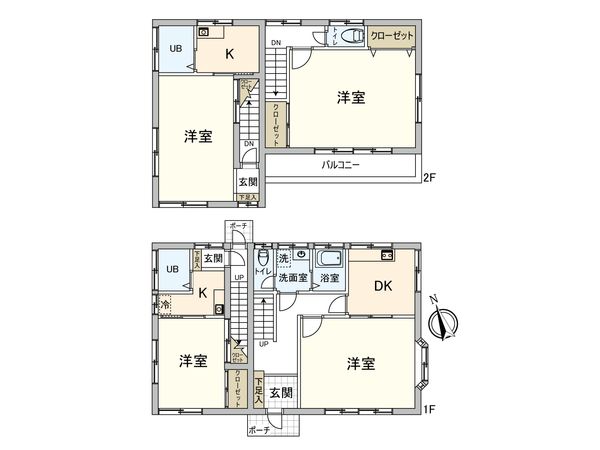 港北区富士塚2丁目(戸建) 間取図(平面図) 間取図(平面図)