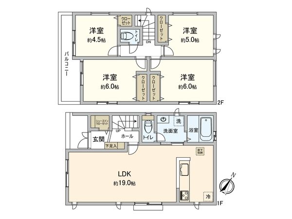 神奈川区大口仲町(戸建)1号棟 間取図(平面図) 神奈川区大口仲町(戸建)1号棟 間取図(平面図)