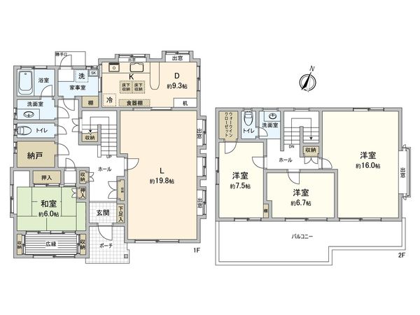 港北区富士塚2丁目(戸建) 間取図(平面図) 港北区富士塚2丁目(戸建) 間取図(平面図)