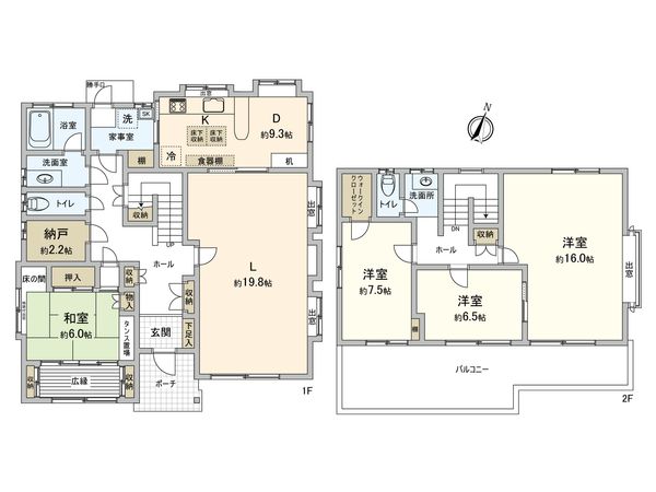 港北区富士塚2丁目(戸建) 間取図(平面図) 港北区富士塚2丁目(戸建) 間取図(平面図)