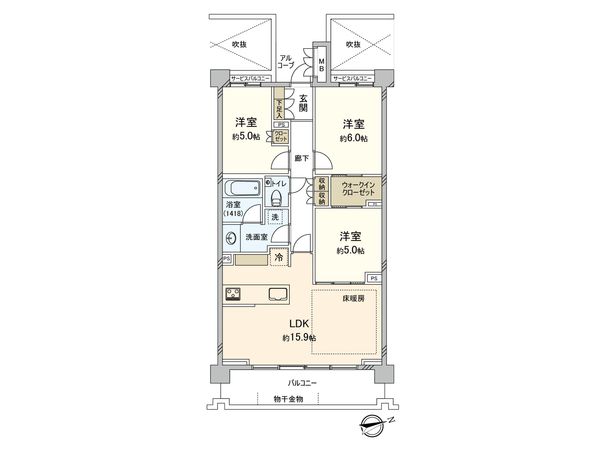プレミスト菊名 間取図(平面図) 間取図(平面図)