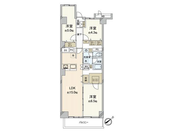 大倉山ハイム 1号棟 間取図(平面図) 間取図(平面図)