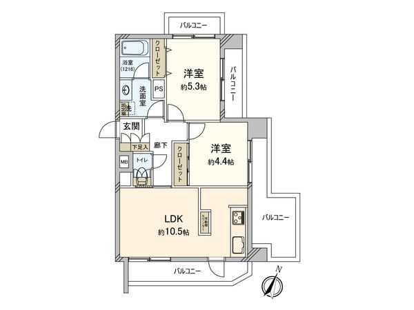ライオンズマンション妙蓮寺第弐 間取図(平面図) ライオンズマンション妙蓮寺第弐 間取図(平面図)