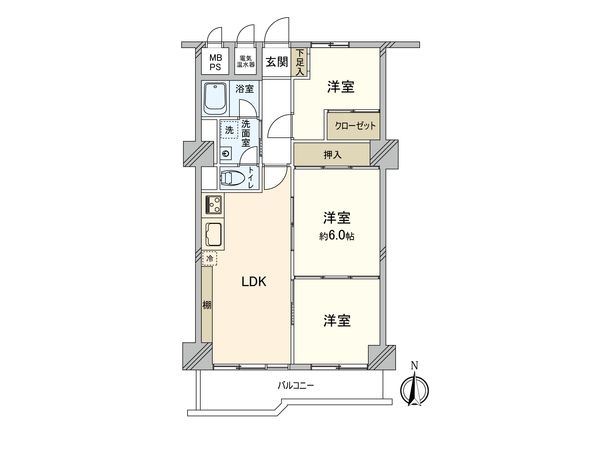 コーシン菊名マンション 間取図(平面図)