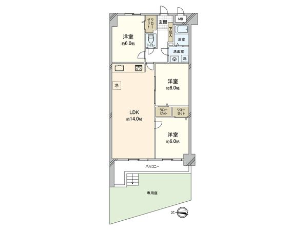 菊名ヒルズ92 間取図(平面図)