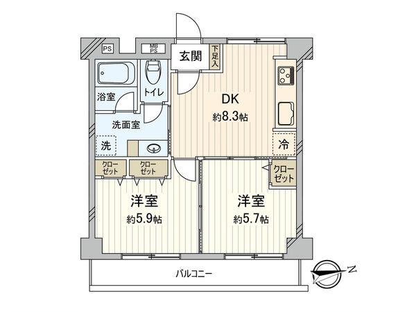 ダイアパレス白楽 間取図(平面図) ダイアパレス白楽 間取図(平面図)